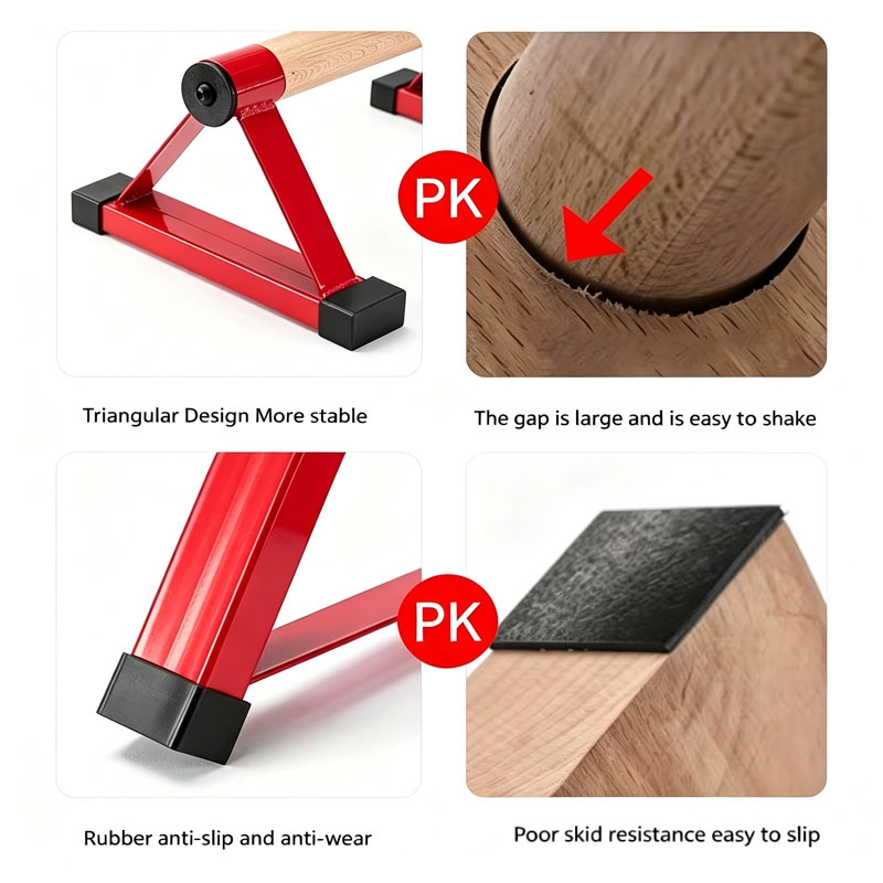 Wooden Parallel Bars Push‑Up Stand